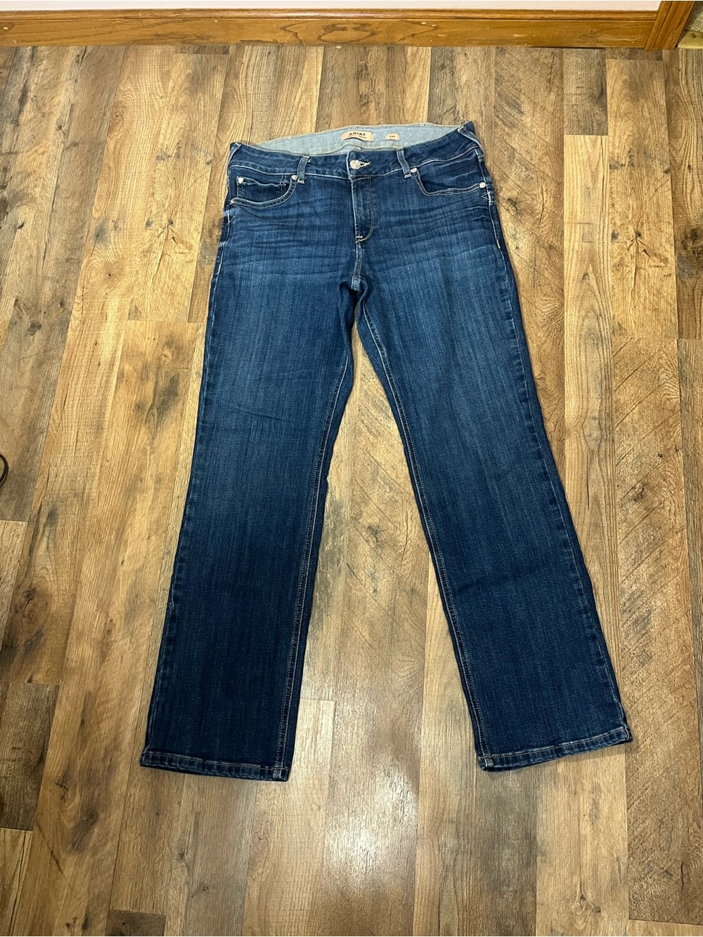 Ariat Women's Straight-Leg Jeans in Dark Blue Wash